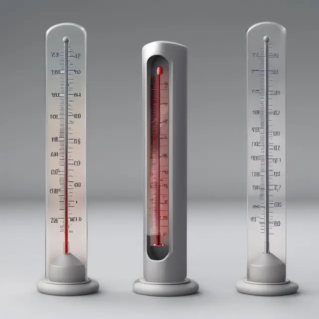A balanced pendulum between a heating degree days and cooling degree days temperature scale illustrates the equilibrium of energy demand through seasons.