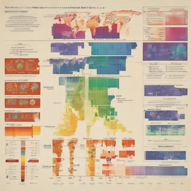 Vibrant timeline illustrating the evolution of heatmaps from Francis Galton