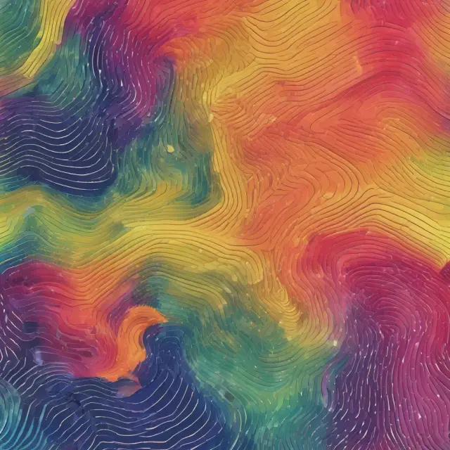 Colorful ripple effect representing market trend data in a finance and investment heatmap