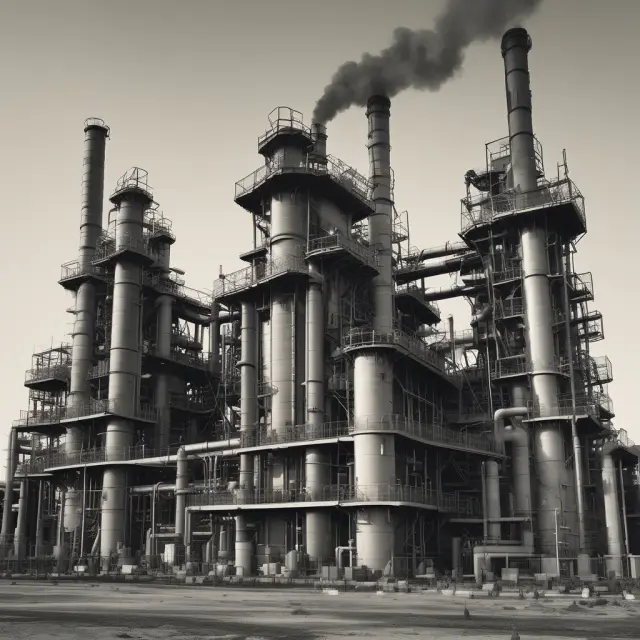 Heavy industry transforming the chemical and electrical industries, symbolizing growth and innovation