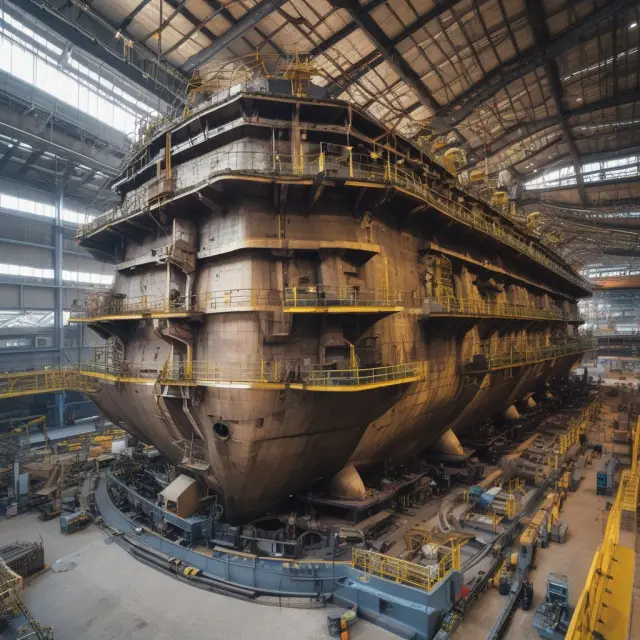 Majestic figures symbolizing heavy industry
