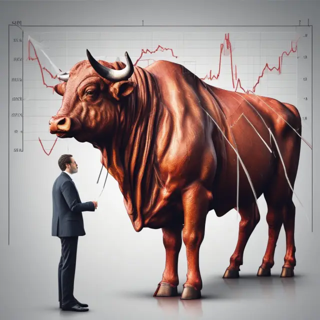 An investor sells short on an upward-trending stock chart as part of a hedged tender strategy to mitigate potential losses
