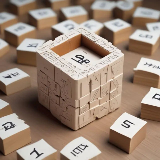 Image of a wooden puzzle box with questions and answers engraved on each side, symbolizing frequently asked questions (FAQs) about hedge funds.