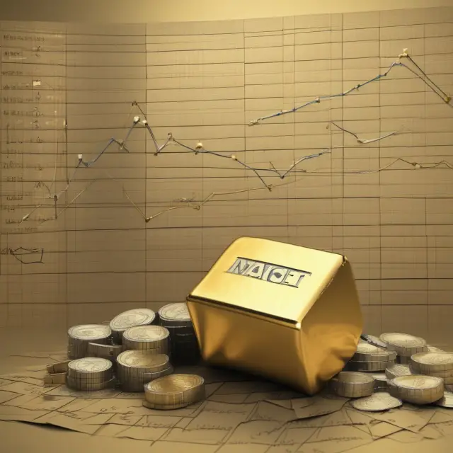Gold nugget protecting stock market graph, illustrating the risk reduction strategy of investing in inversely correlated assets