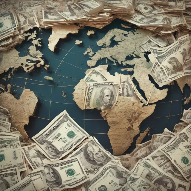 A warrior protecting a treasure chest with a currency hedging shield, symbolizing businesses safeguarding their international transactions from fluctuating exchange rates