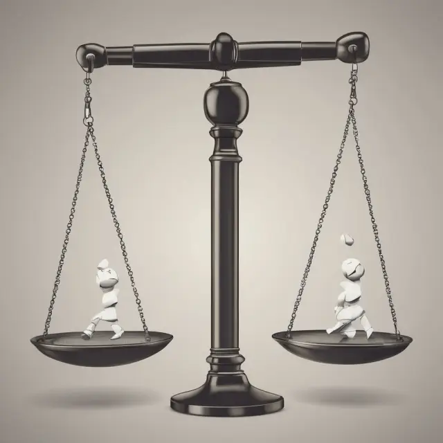 Yin-yang scale symbolizing risk mitigation through hedging, with advantages & disadvantages balanced
