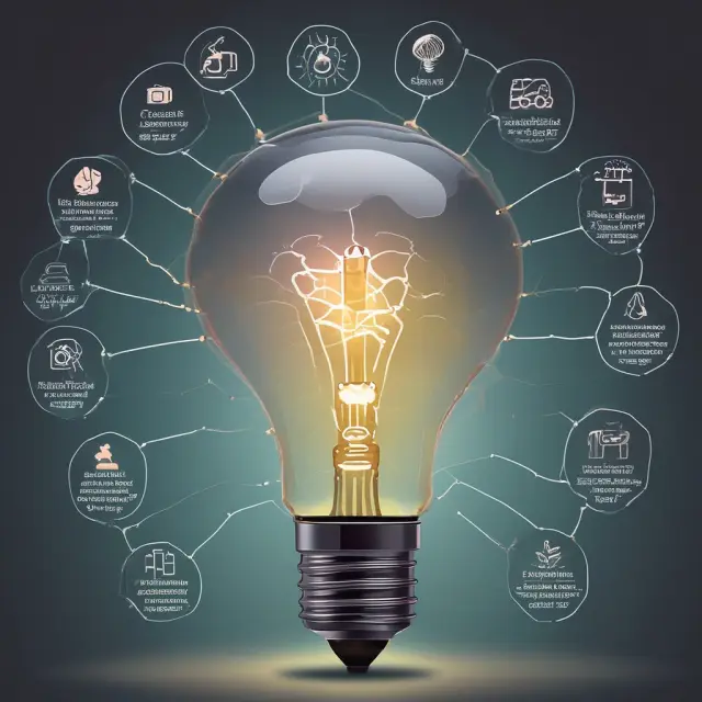 An image of Sherwin Rosen holding a lightbulb, surrounded by interconnected gears symbolizing factors influencing consumer preferences and markets in hedonic regression analysis.
