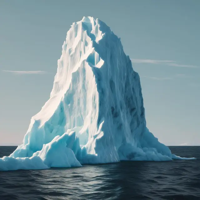 An image of a large iceberg with only a small visible portion representing consumers