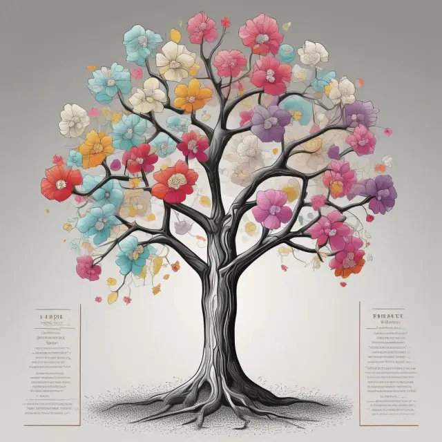 An economist holding a tree of knowledge blooms with consumer preference branches, shedding light on hidden environmental values through hedonic pricing methodology