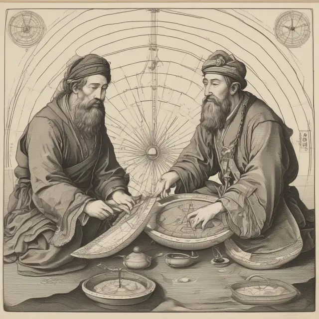 Two navigators sailing through financial waters: one adheres to traditional price charts, while the other uses Heikin-Ashi averaged maps for trend navigation.