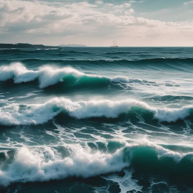 An image of calm waves in the sea symbolizing smoothed and clear financial trends using the Heikin-Ashi technique