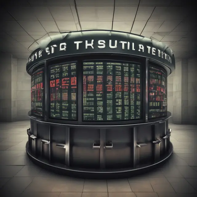 Stock ticker showcasing held-for-trading securities, reflecting volatility and potential profitability