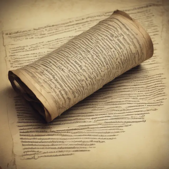 Scroll displaying past Help-Wanted Index data, symbolizing the index