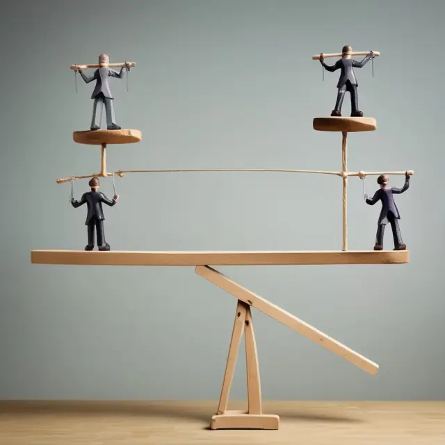 Visualization of Help-Wanted Index (HWI) as a seesaw balancing job demand and worker supply