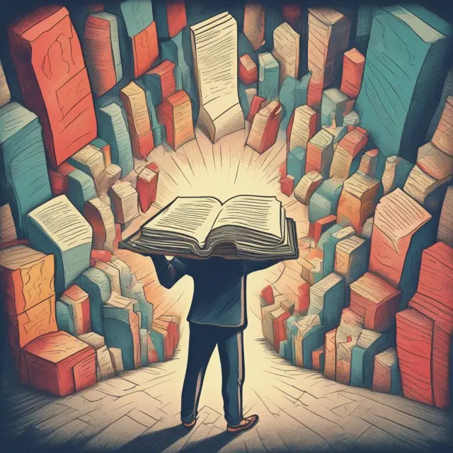 Person studying with books in a tranquil environment while other investors appear distracted or overwhelmed by market trends