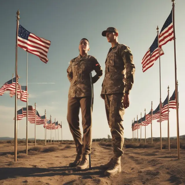 Soldier holding a lineup of golden IRAs, representing the financial security provided by the HERO Act for military personnel