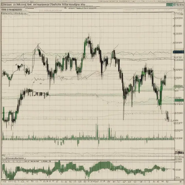A vibrant visualization of the Herrick Payoff Index working in harmony with moving averages, RSI, Bollinger Bands, MACD, and Fibonacci Retracements to provide comprehensive market analysis