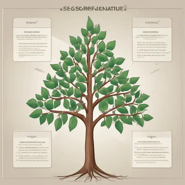 Three leaves on a tree symbolizing different employee maturity levels (high, moderate, and low) and the adaptive leadership styles: selling, participating, and telling.