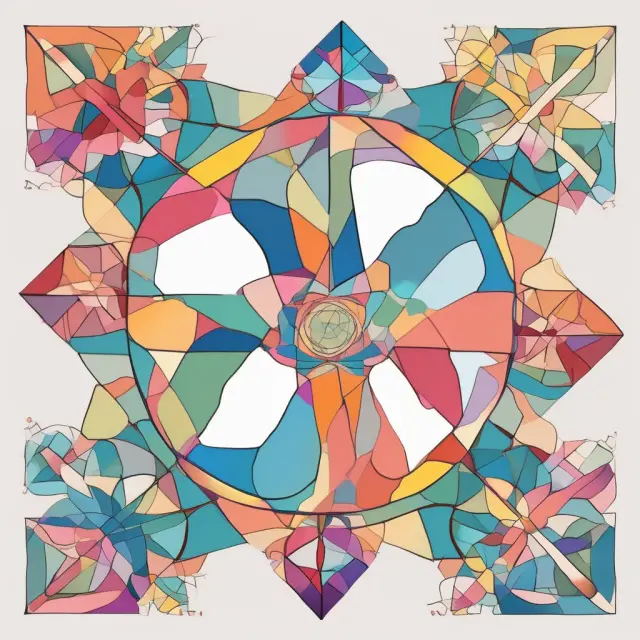 Vibrant kaleidoscope displaying Hersey-Blanchard