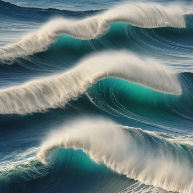 Image: Volatility waves (representing stock prices) with ebbs and flows symbolizing stochastic volatility