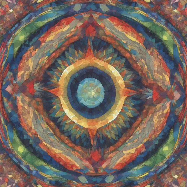 An intricate kaleidoscope with diverse economic theories swirling around, symbolizing heterodox economics