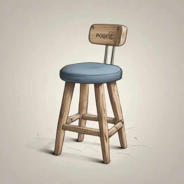 A stable three-legged stool representing multifactor models: CAPM as one leg, Size, Value/Growth, Momentum, and Quality as the other two, illustrating a more comprehensive investment approach.