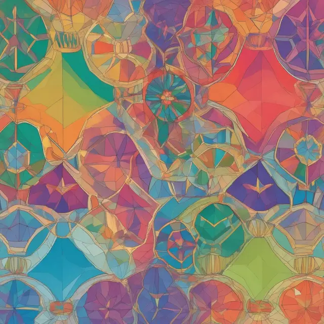 A vibrant kaleidoscope displaying various financial factors contributing to multifactor model