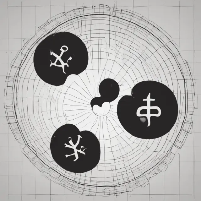 Visual representation of homoskedasticity and heteroskedasticity as stable and volatile stock price graphs, forming the yin-yang symbol