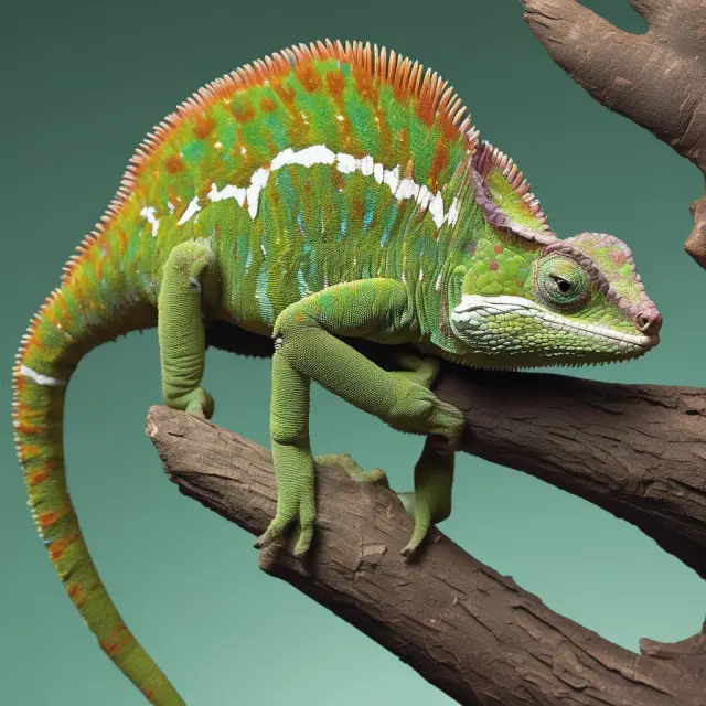 A chameleon shifting colors to represent adaptive portfolio strategies considering market volatility and heteroskedasticity