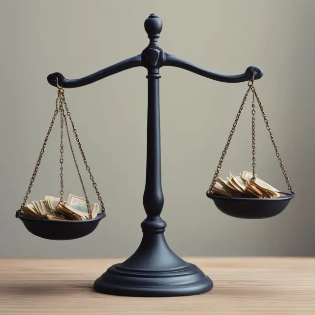 An image of scales with one side representing wisdom (books) and the other heuristics (light bulbs), tipping towards each other in the realm of financial decision making.