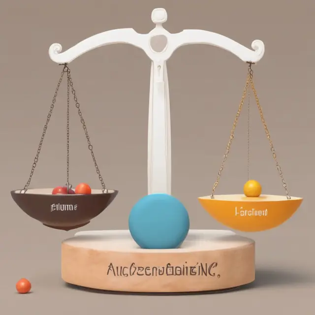 Scales labeled with representativeness, anchoring, availability, and confirmation bias balancing precariously
