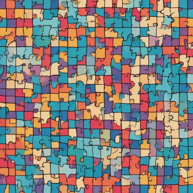 A mosaic of puzzle pieces representing heuristics forming the foundation for decision making