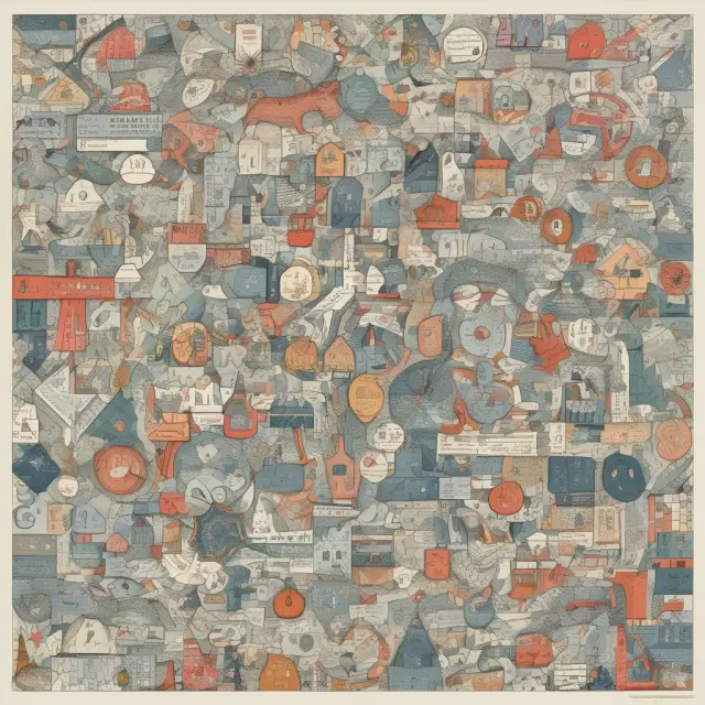A combination of interlocking shapes, each representing industries with varying market share percentages, forming the Herfindahl-Hirschman Index.