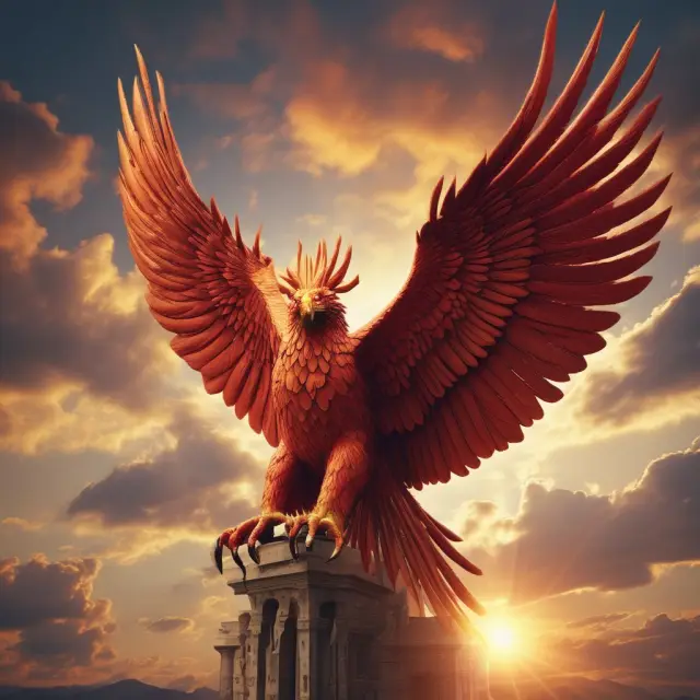 An inflationary phoenix rising from financial data, symbolizing the MUICP