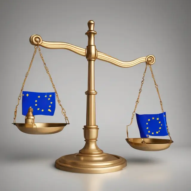 Three scales with European Union flags, symbolizing HICP, EICP, and EEA-CPI balance.