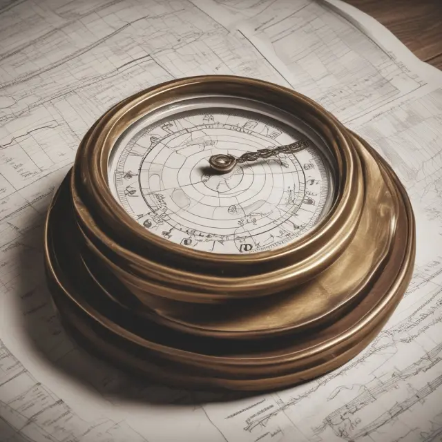 Value investor examining balance sheet, revealing treasure chest of hidden assets