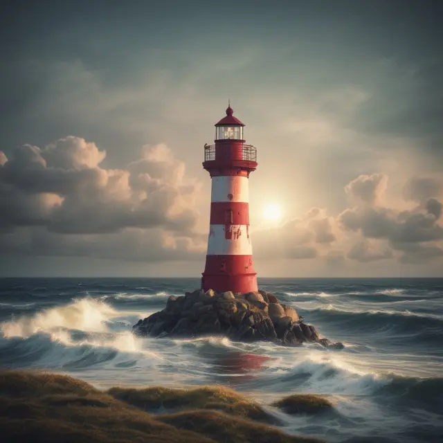A lighthouse beaming brand message amidst the choppy advertising seas, guiding investors to build recognition