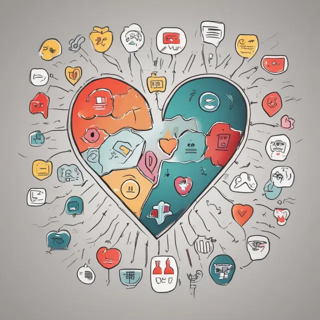 Heart symbol intertwined with several brand logos, illustrating consumer preference and emotional attachment.
