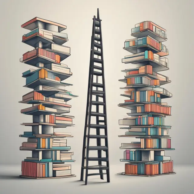 An ascending ladder symbolizes GAAP hierarchy with FASB, SEC, and AICPA rungs, ensuring consistent accounting practices.