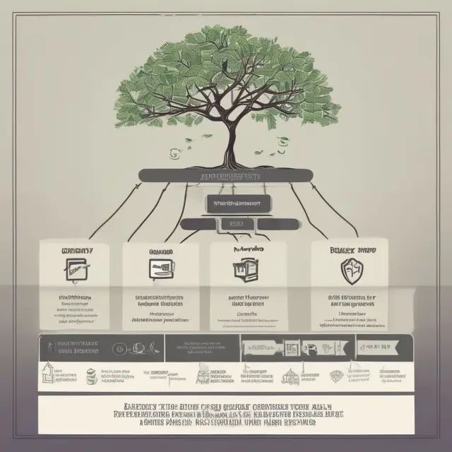 Visual representation of GAAP hierarchy as a flourishing garden with FASB, SEC, and AICPA as its roots, providing clarity for financial reporting.