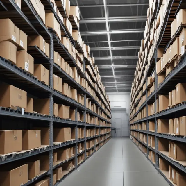 Warehouse scene with some golden and some fading inventory items illustrating HIFO accounting complexities in an inflationary environment