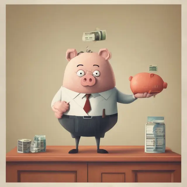 A HENRY attempts to juggle credit card debt with saving in a piggy bank