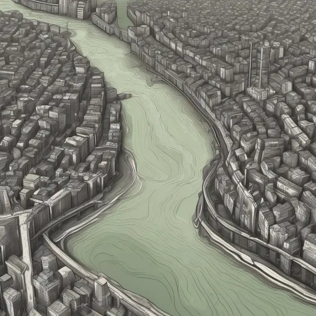 An ever-changing river symbolizing HFT