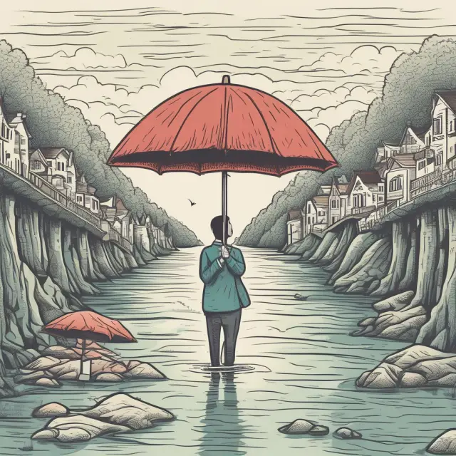 Lender and borrower building a bridge symbolizing high-ratio loans with mortgage insurance (PMI) as an essential protection.