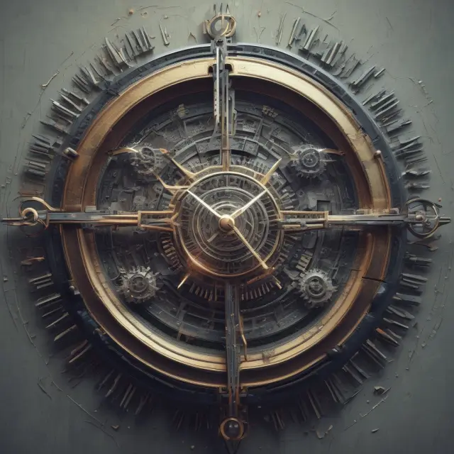 Futuristic clock made of data packets and lightning bolts representing the role of high-speed data feeds in modern finance