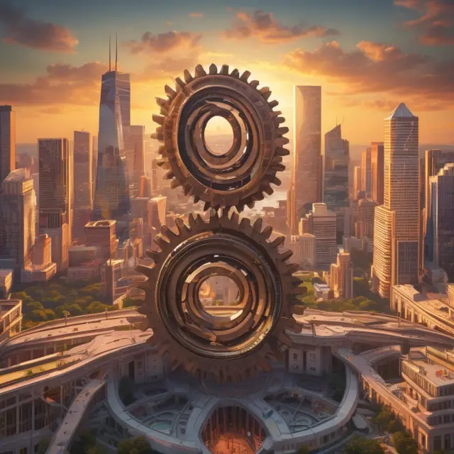 Two gears symbolizing Bank of America Merrill Lynch High Yield Master II and Barclays High Yield Indices with the sun representing Treasury note, illustrating spread analysis.