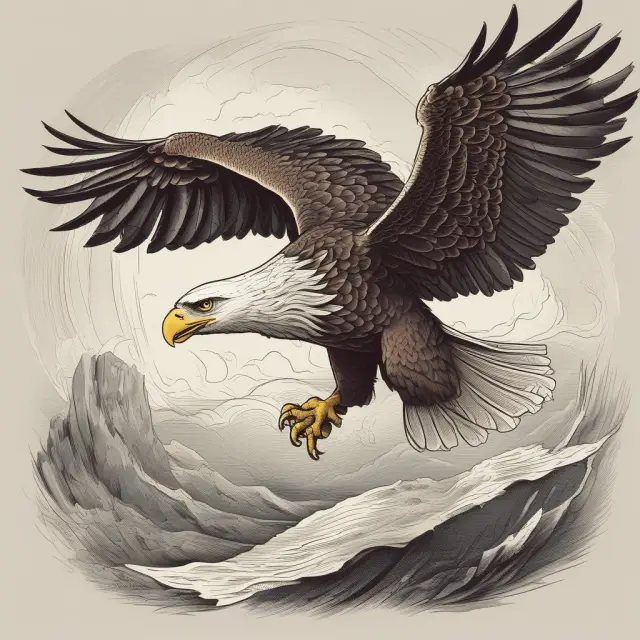 Mighty eagle enforcing justice on a Ponzi scheme (HYIP), representing regulatory bodies like the SEC