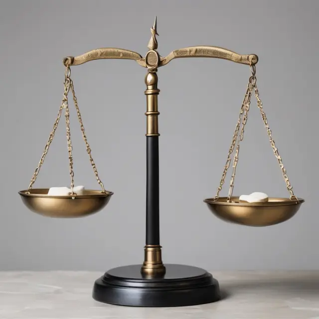 Scale balances high-risk, high-yield bonds and low-risk, investment-grade bonds, illustrating assessment of risk tolerance and financial situation.
