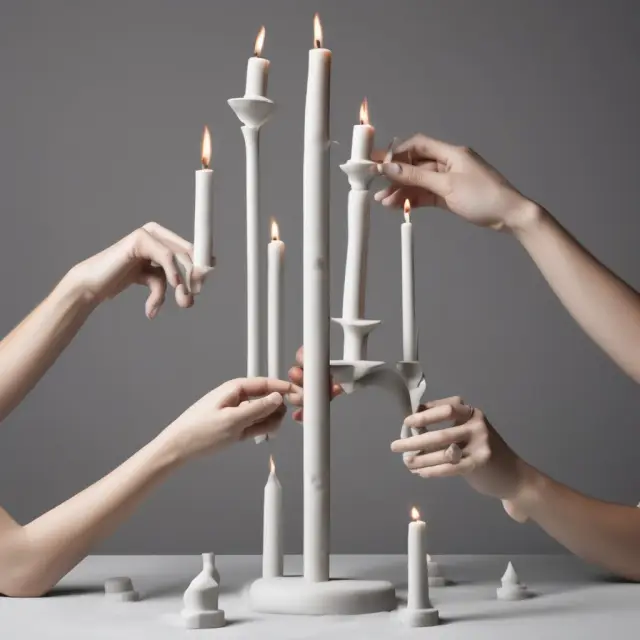 A pair of manipulative hands crafting a candlestick chart while concealing hidden high close manipulations