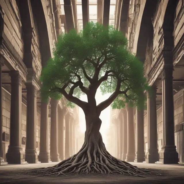 A growing tree